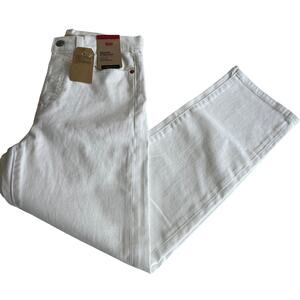 Levi's Women Wedgie Straight Fit High Rise Button Fly White Jeans  Size 25x28